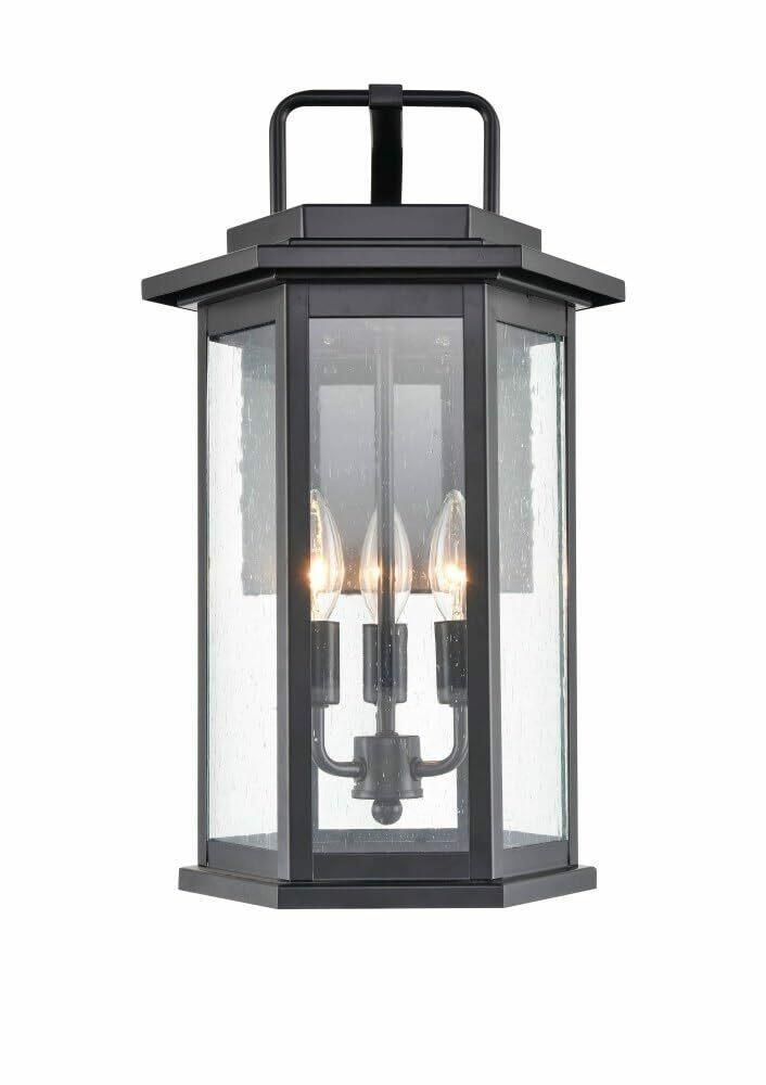 Millennium 2685-PBK Transitional Three Light Outdoor Wall Bracket from Ellis