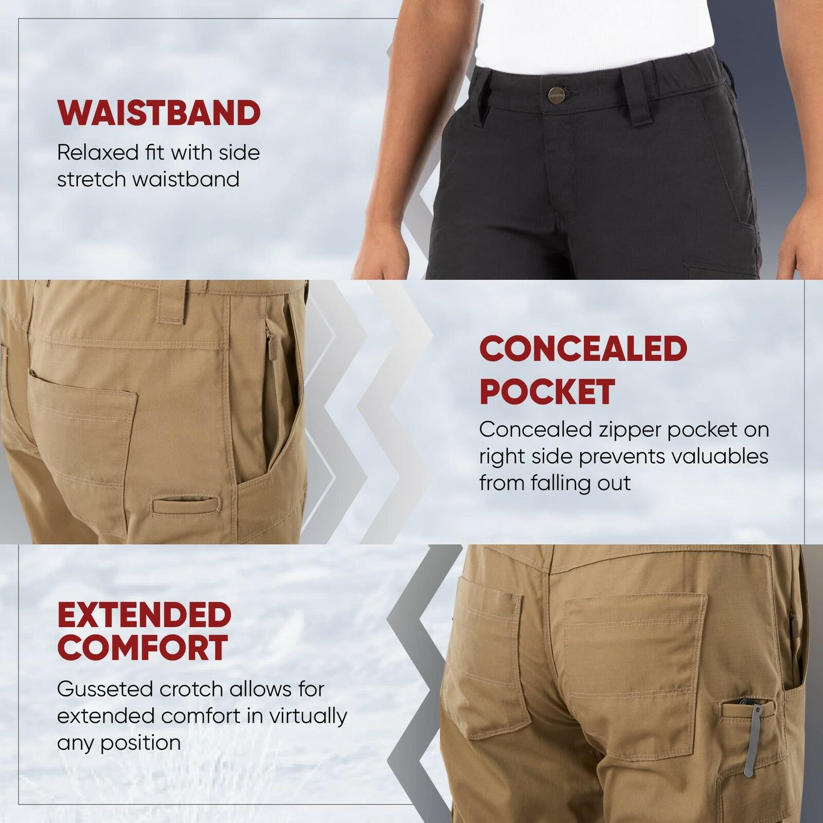 Vertx Womens Tactical Pants Cargo Utility with Pockets, Lightweight Casual