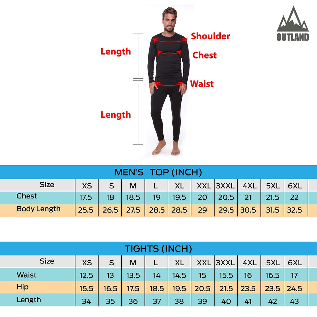 Men's Thermal Set, Lightweight Ultra Soft Fleece Shirt and Pants,Black,Large