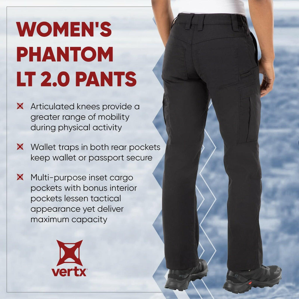 Vertx Womens Tactical Pants Cargo Utility with Pockets, Lightweight Casual