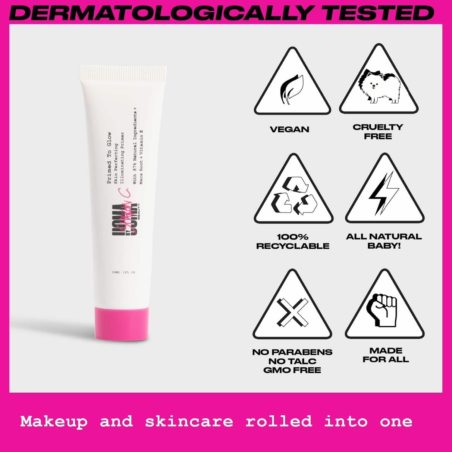 UOMA Primer Face Makeup by Sharon C - Primed To Glow Illuminating Makeup Primer.