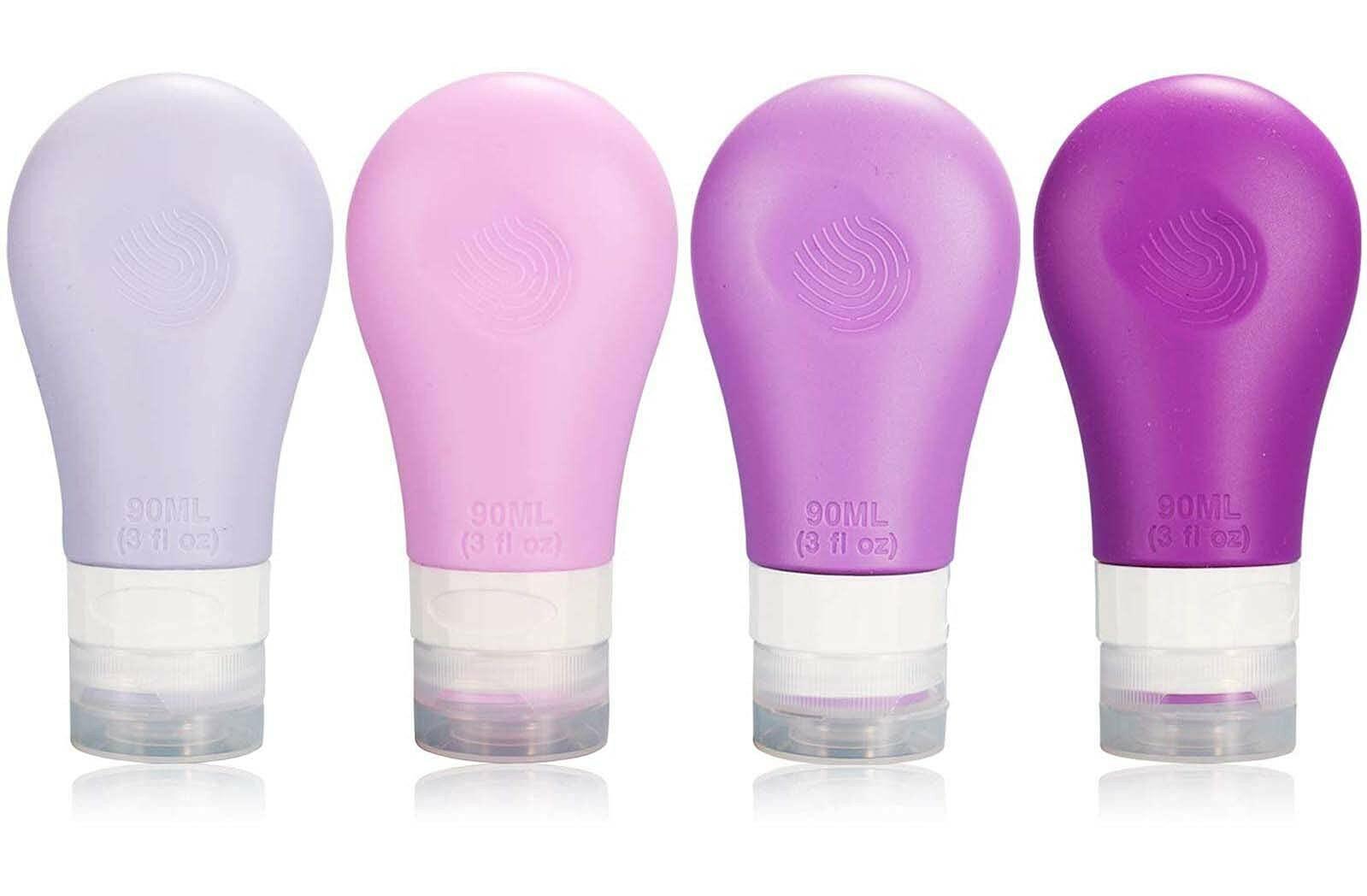 AMMAX Portable Travel Bottles Set, Leak Proof Squeezable Silicon Tubes Travel