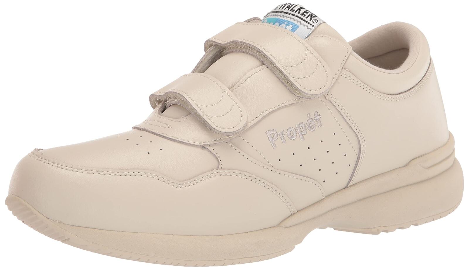 Propét Men LifeWalker Strap Sneaker, Sport White, 7 Wide