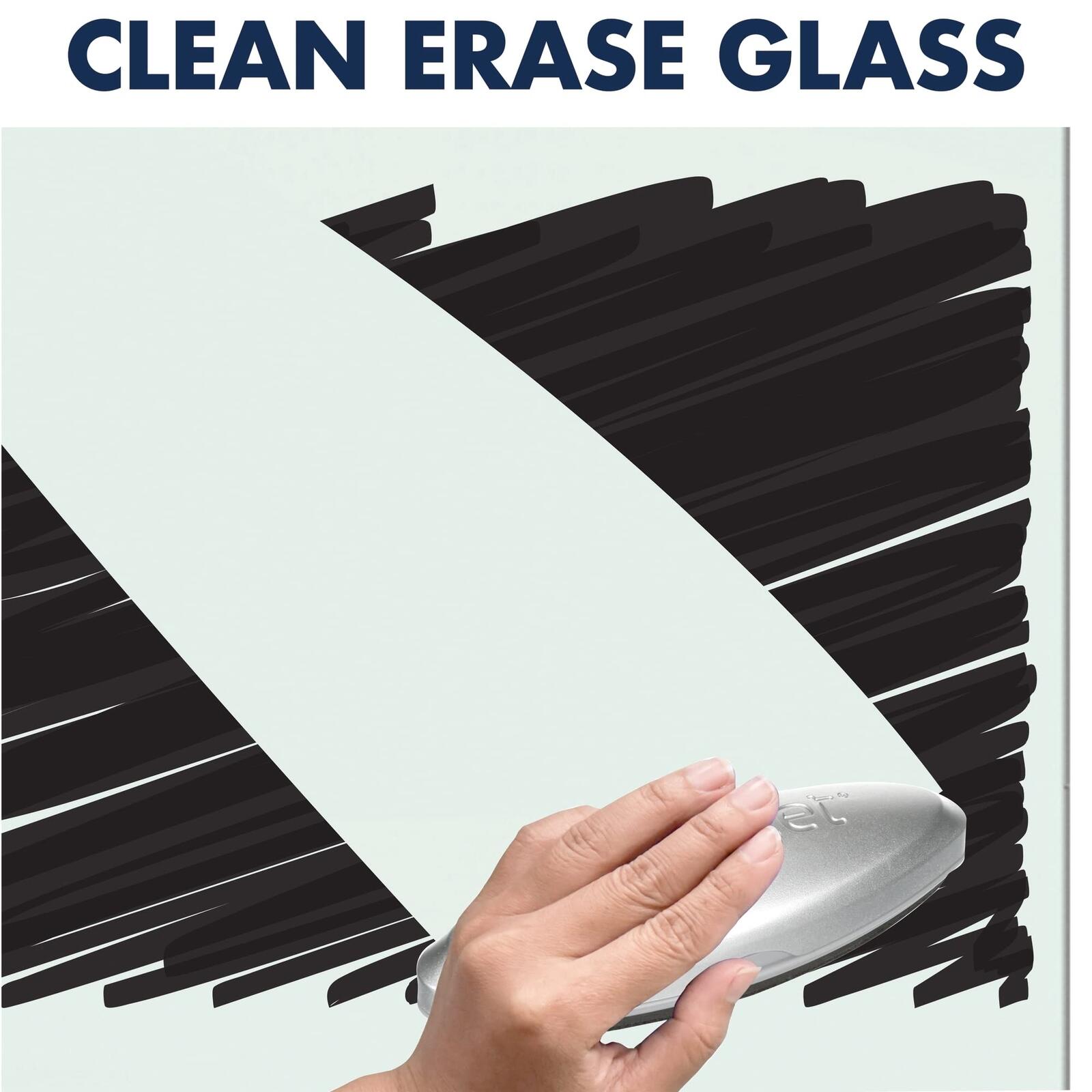 Quartet Glass Whiteboard, Magnetic Dry Erase White Board, 39" x 22", Wide Format