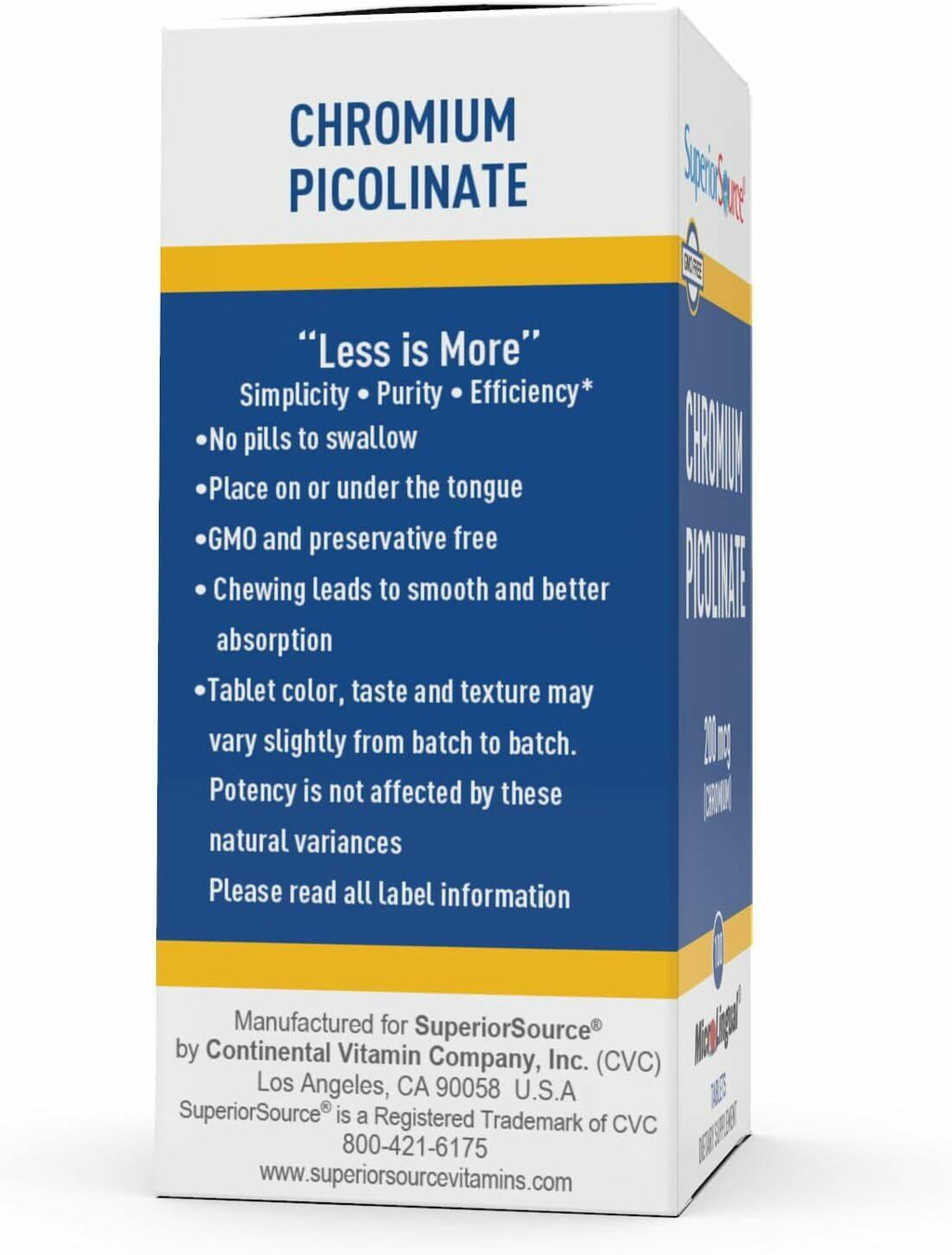Superior Source Chromium Picolinate - Supplement for Women & Men - Supplement