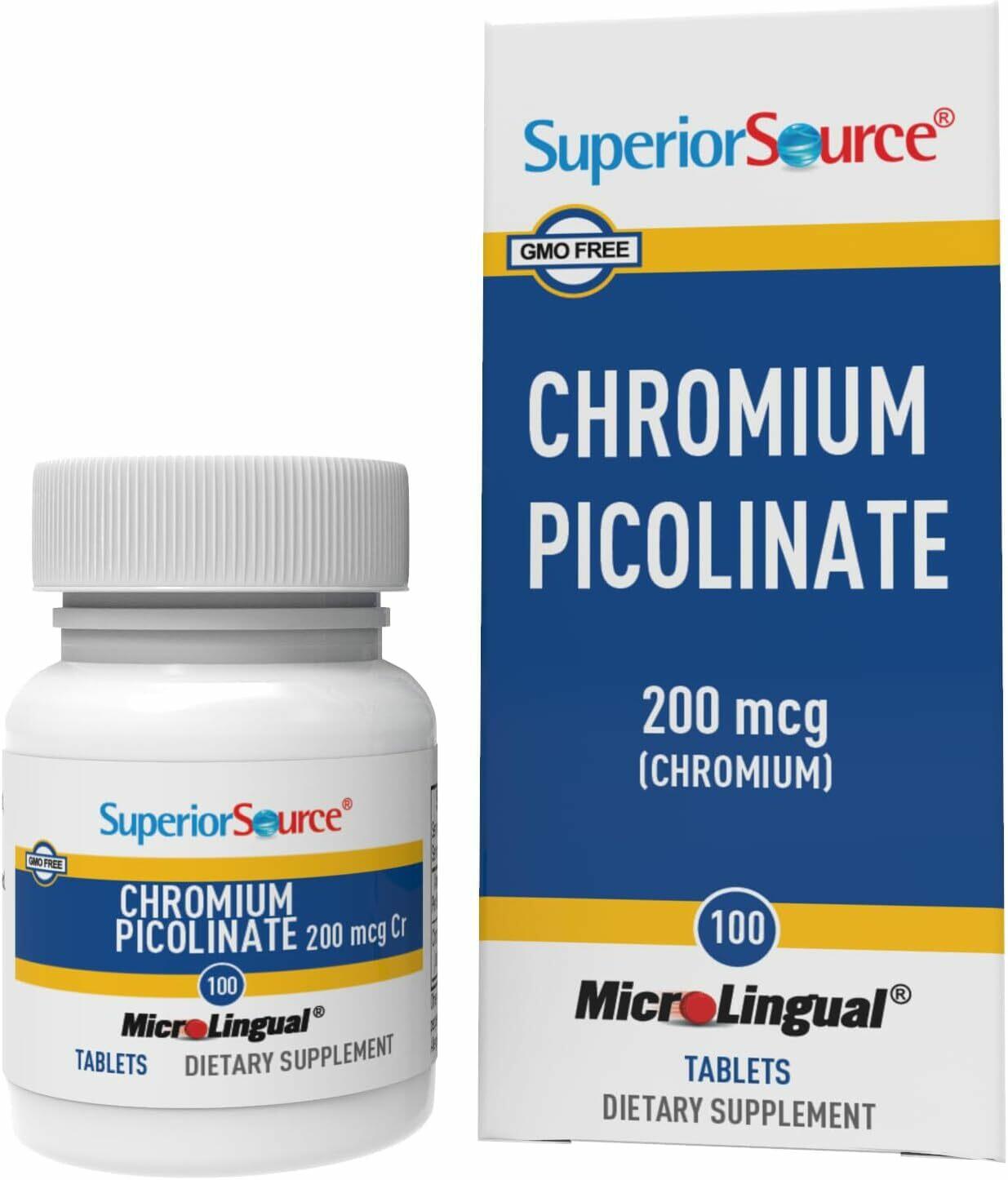 Superior Source Chromium Picolinate - Supplement for Women & Men - Supplement