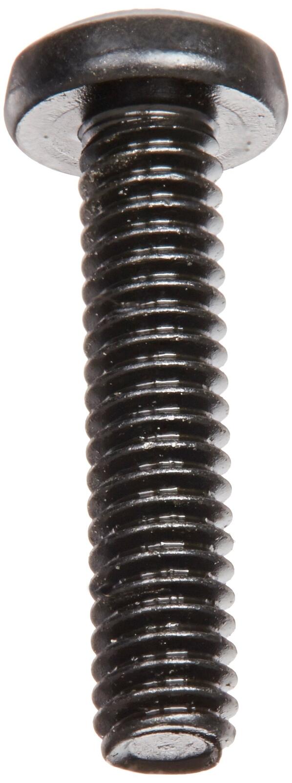 Steel Pan Head Machine Screw, Black Oxide Finish, Meets ASME B18.6.3, #2