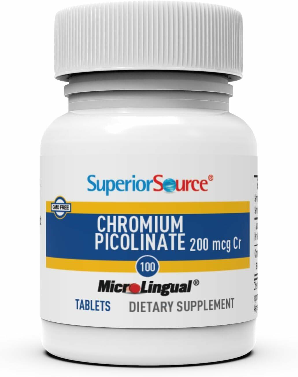 Superior Source Chromium Picolinate - Supplement for Women & Men - Supplement