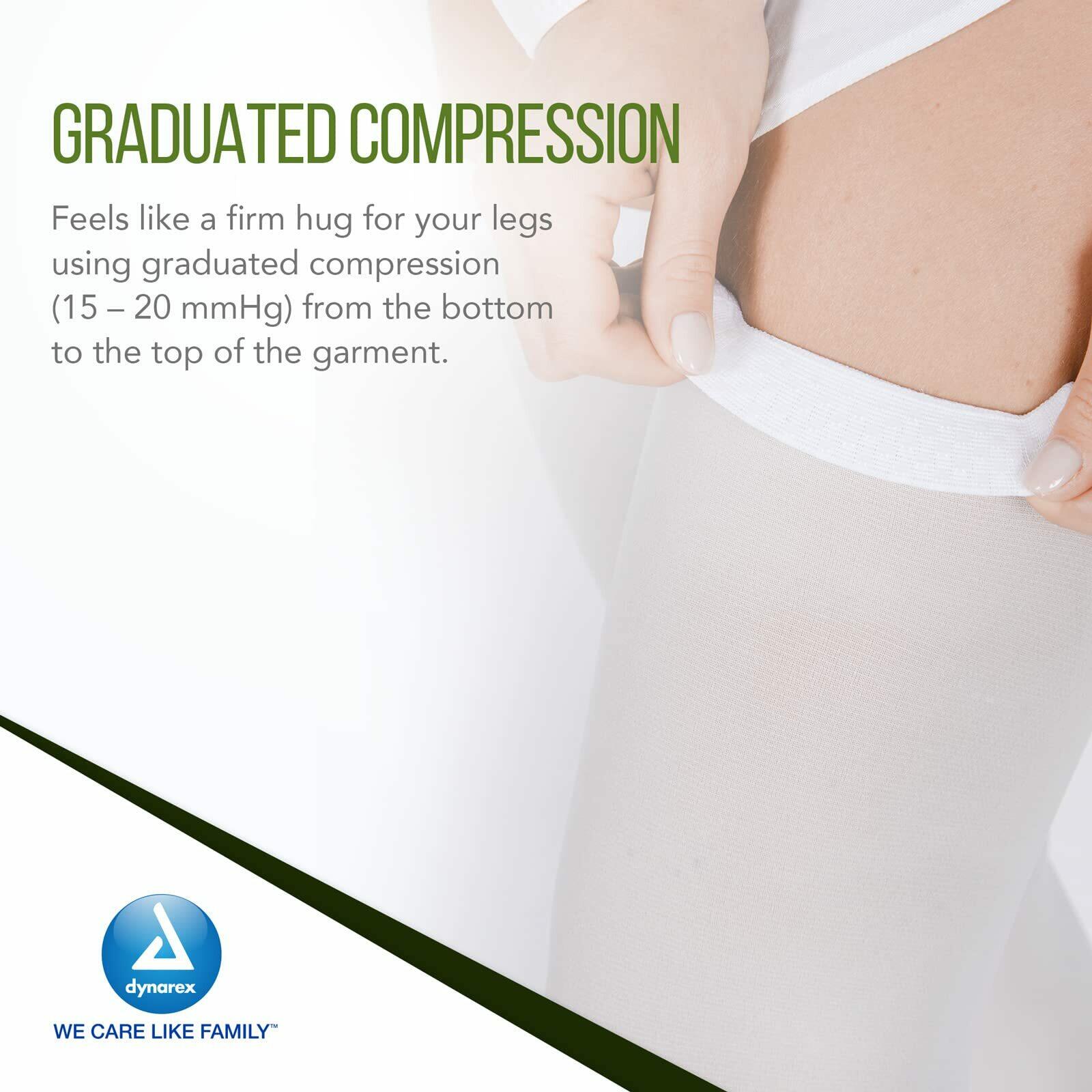 Dynarex DynaFit Compression Stockings Thigh High, 8-20 mmHg, Help Prevent Blood