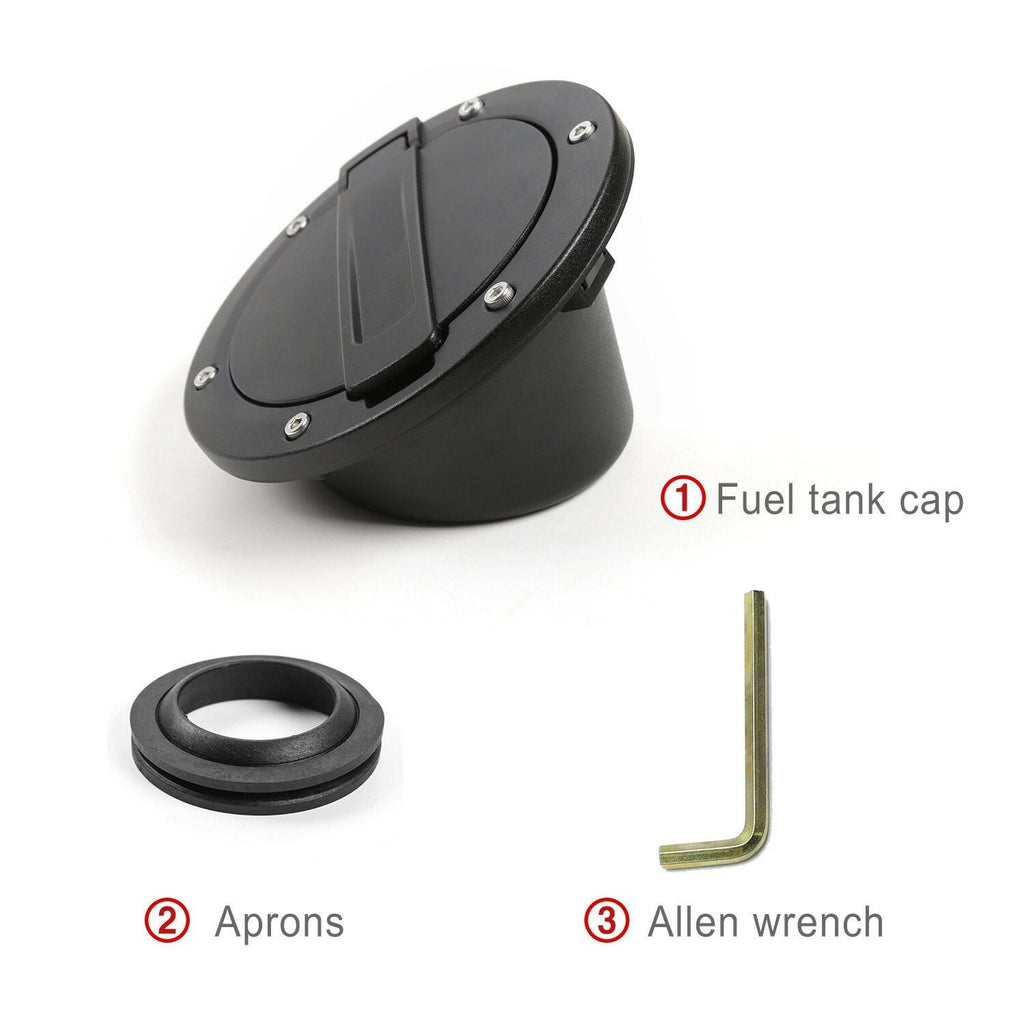 Fuel Tank Cover Filler Door Cover Gas Tank Cap 4-Door 2-Door for 2007-2016 Jeep