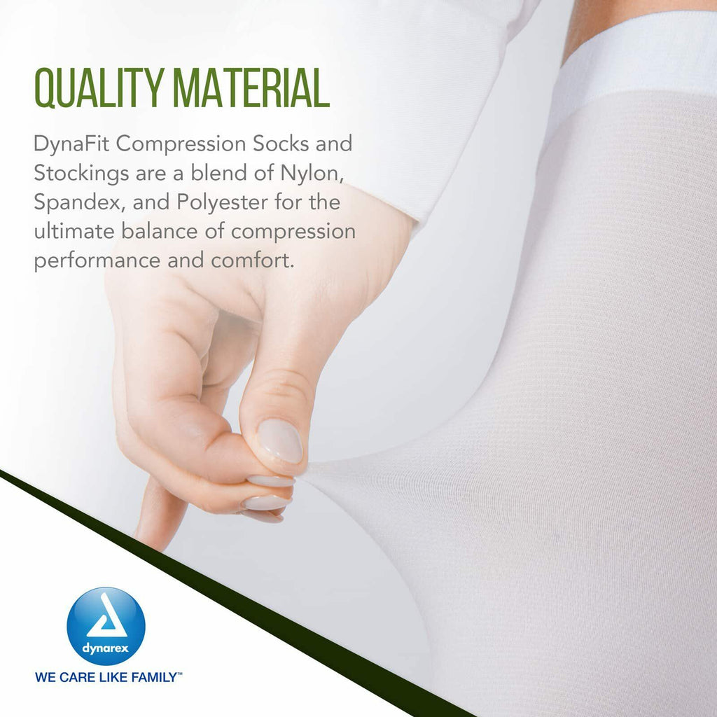 Dynarex DynaFit Compression Stockings Thigh High, 8-20 mmHg, Help Prevent Blood