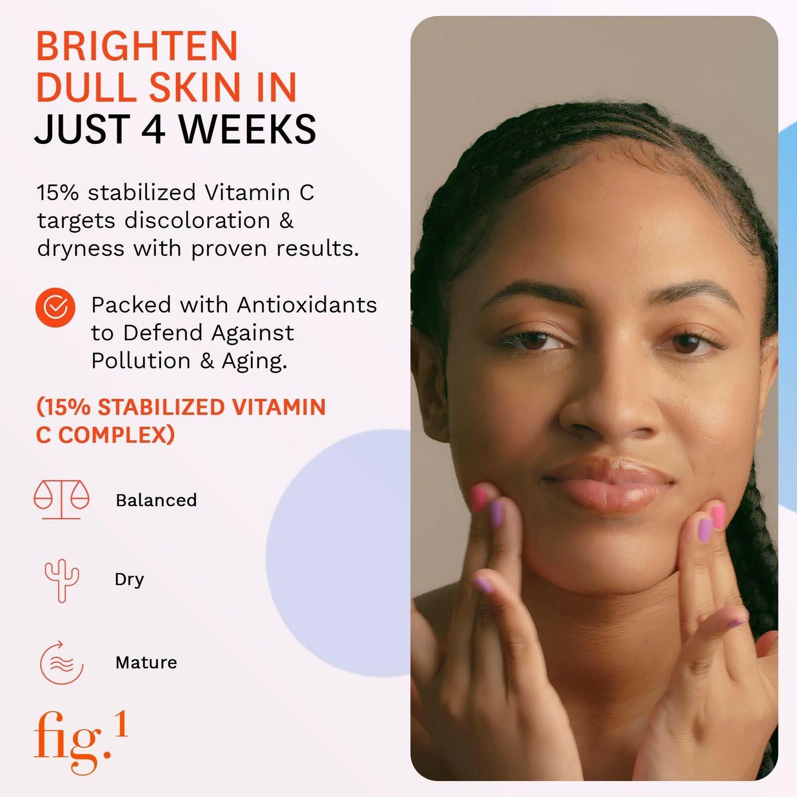 Fig.1 Vitamin C 15% Face Serum for Women – Brightening, Hydrating, Anti-Wrinkle