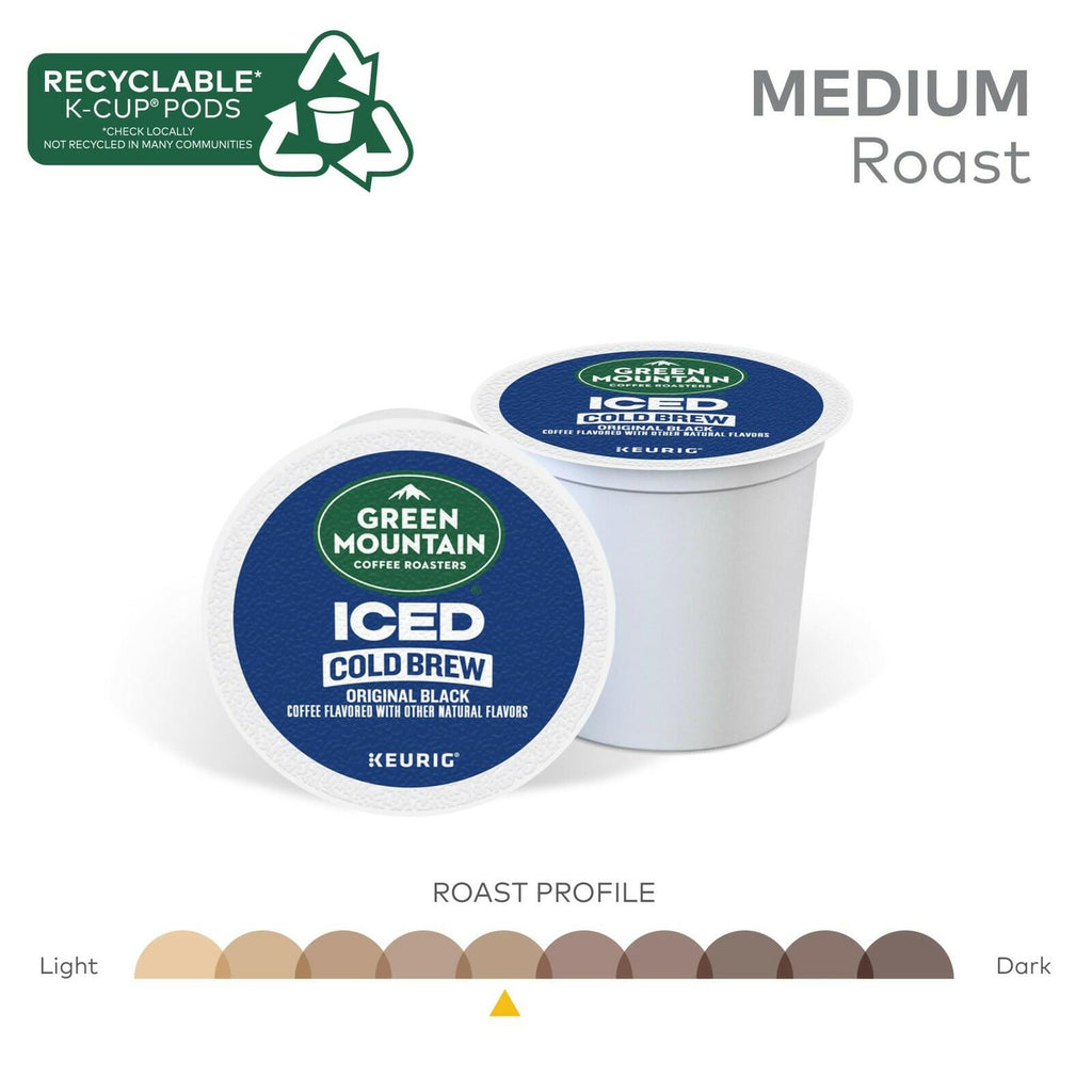 Green Mountain Coffee Roasters Original Black Iced Cold Brew Coffee, Single