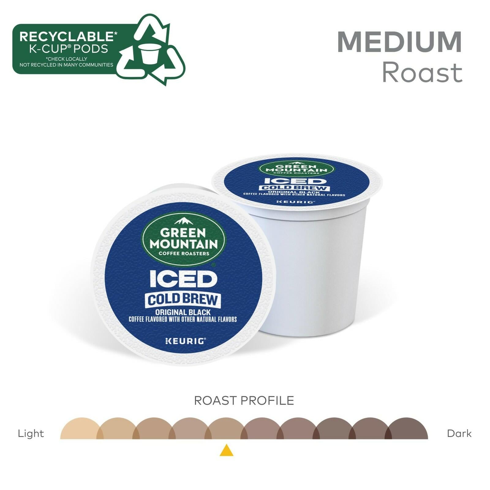Green Mountain Coffee Roasters Original Black Iced Cold Brew Coffee, Single