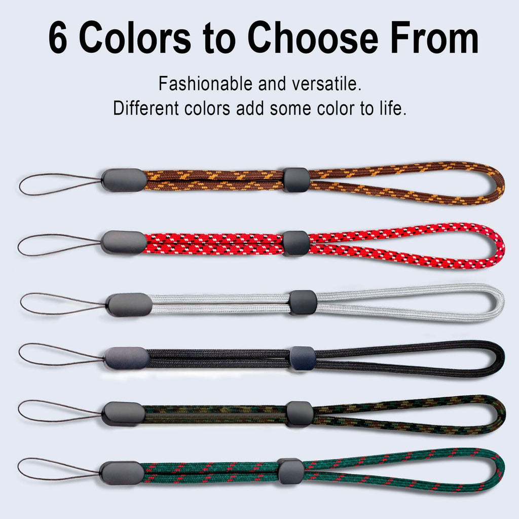 AIOLUSMIC Wrist Lanyards Extra Long 9.5 Inch 6 pcs, Adjustable Colorful Hand