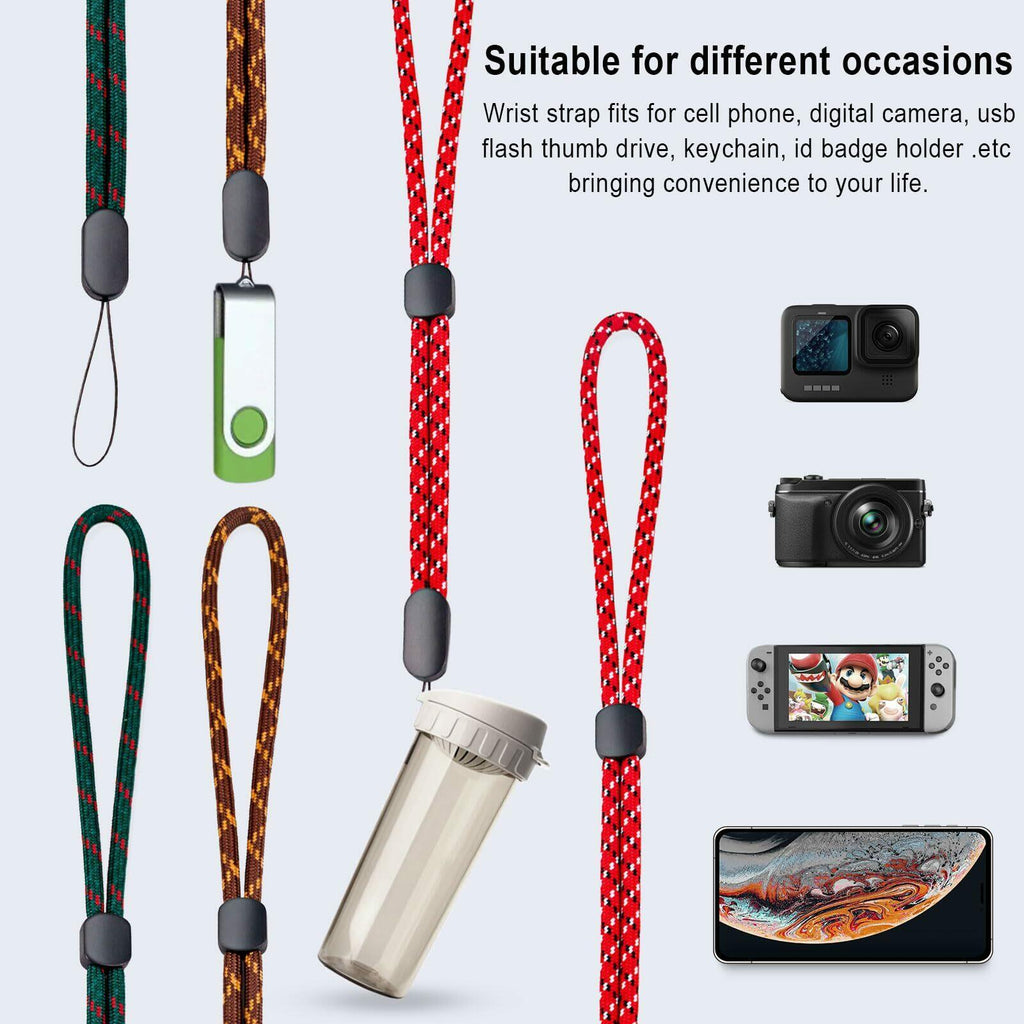 AIOLUSMIC Wrist Lanyards Extra Long 9.5 Inch 6 pcs, Adjustable Colorful Hand