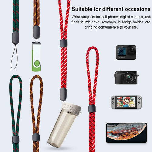 AIOLUSMIC Wrist Lanyards Extra Long 9.5 Inch 6 pcs, Adjustable Colorful Hand