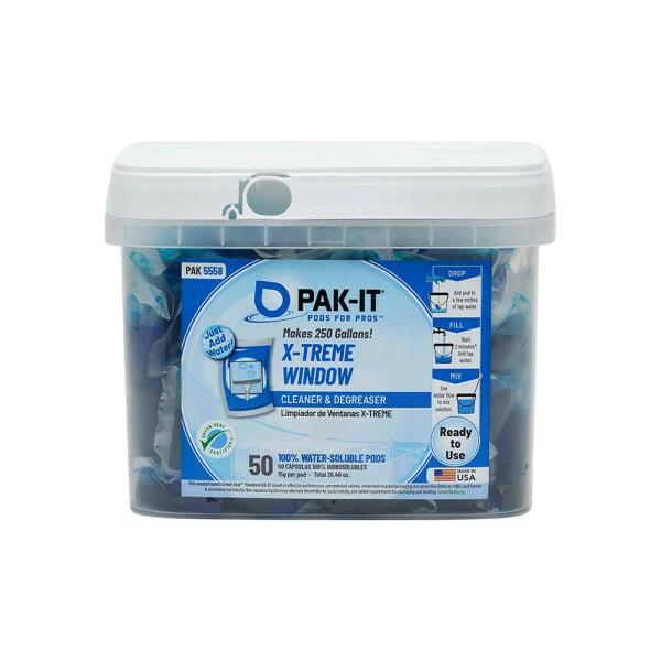 PAK-IT® X-Treme Window Cleaner Packets  Pleasant Scent  Pack Of 50