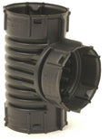 Normandy Products C-804 4 in. Hub x Hub x Hub Tee Straight Corrugated Fitting