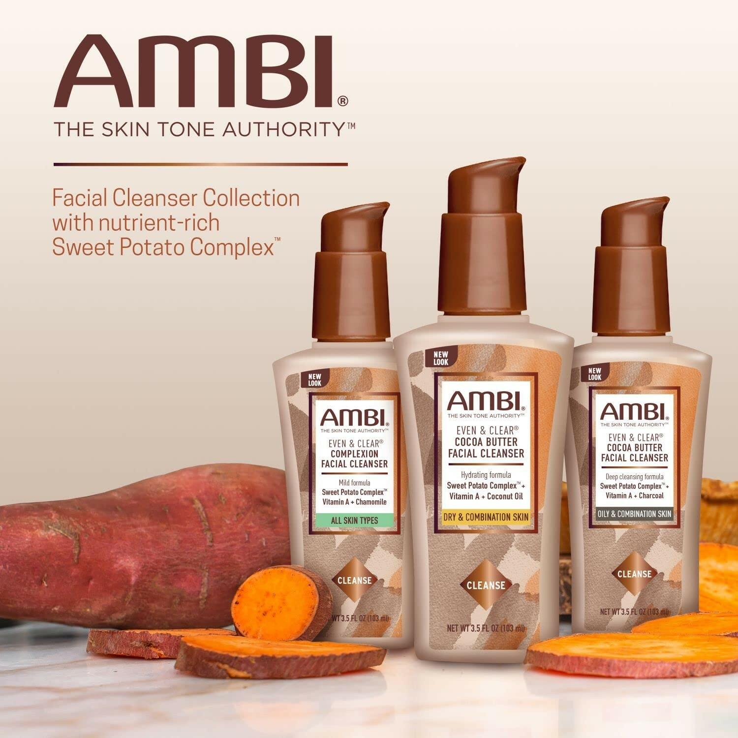 Ambi Even & Clear Complexion Facial Cleanser, For Men & Women, All Skin Types,