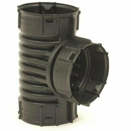 Normandy Products C-804 4 in. Hub x Hub x Hub Tee Straight Corrugated Fitting