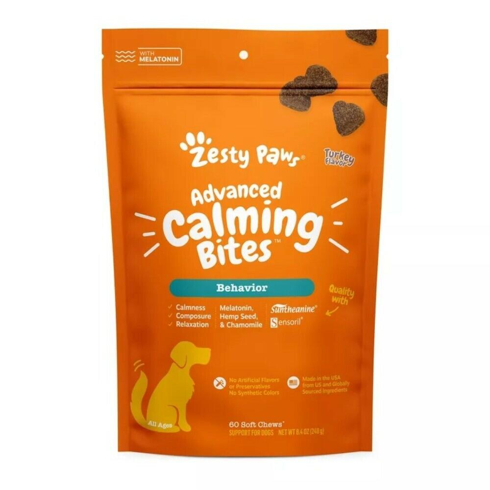 Advanced Behavior Calming Soft Chews for Dogs - Turkey Flavor - 60ct