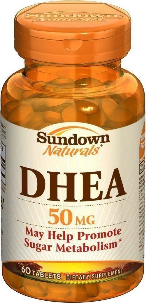 Sundown Naturals DHEA 50mg Dietary Supplement Tablets 60 Count Energy Support