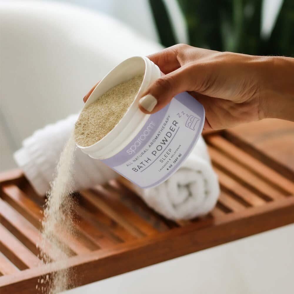 SpaRoom All Natural Aromatherapy Soaking Bath Powder, 8 oz, Sleep- A Blend of