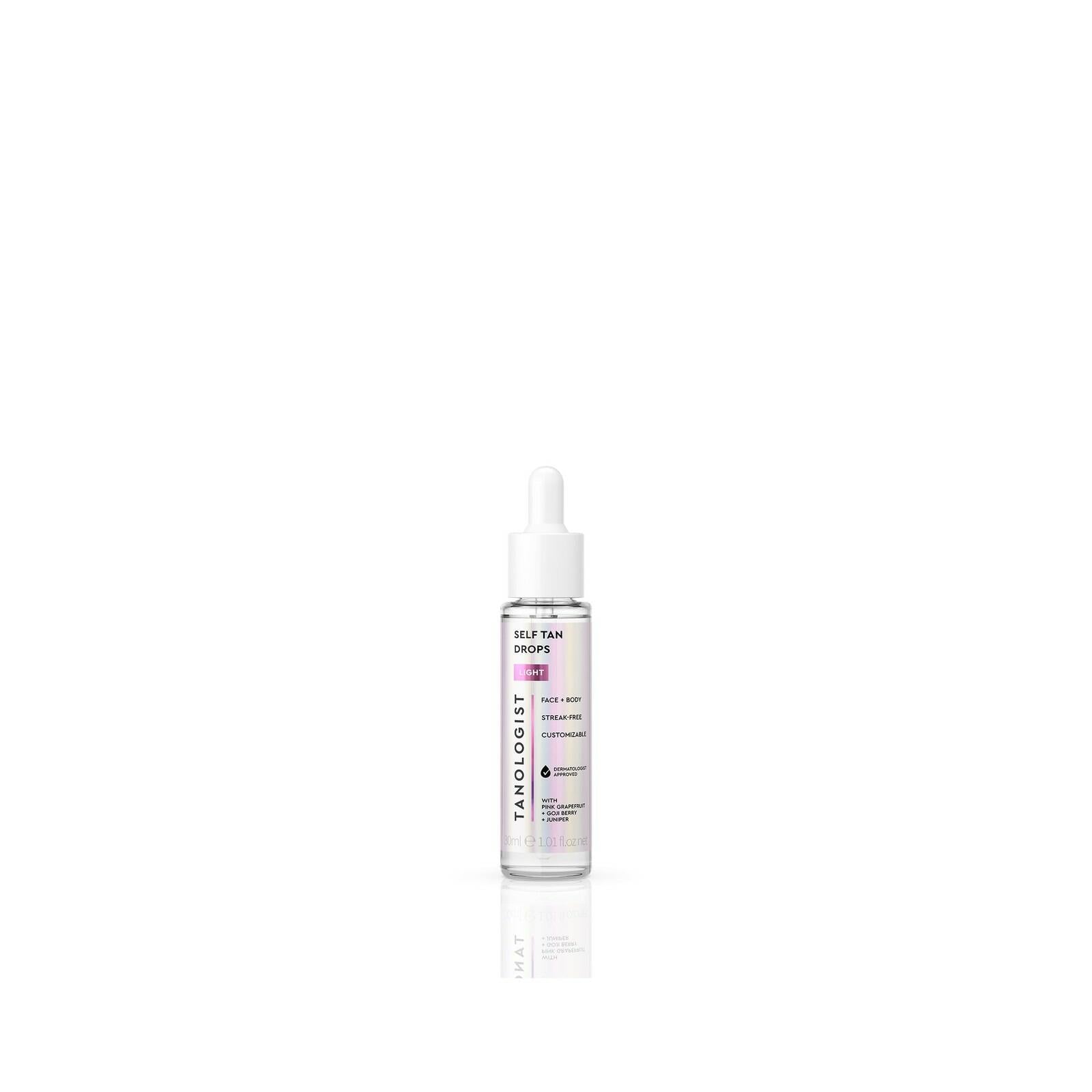 Tanologist Light Self Tan Drops, Streak-Free Body & Face Tanning Drops, No Fake