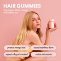 MONDAY HAIRCARE Hair Gummies for Thicker and Stronger Hair (60 Count) Strawberry