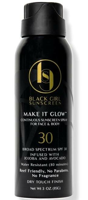 Black Girl Sunscreen Make It Glow Sunscreen Spray - SPF 30 - 3oz