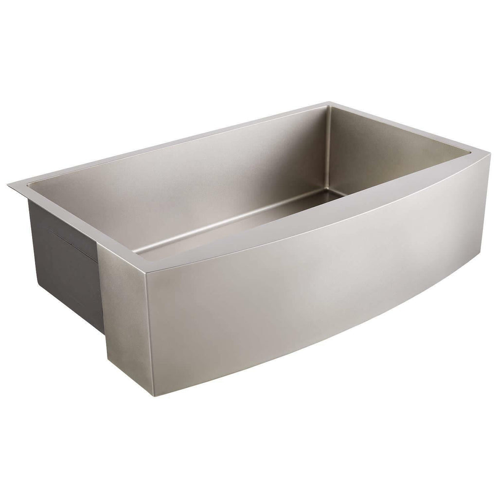 Signature Hardware 441076 Atlas 30" Farmhouse Single Basin Stainless Steel