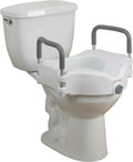 2-in-1 Locking Raised Toilet Seat with Tool-free Removable Arms