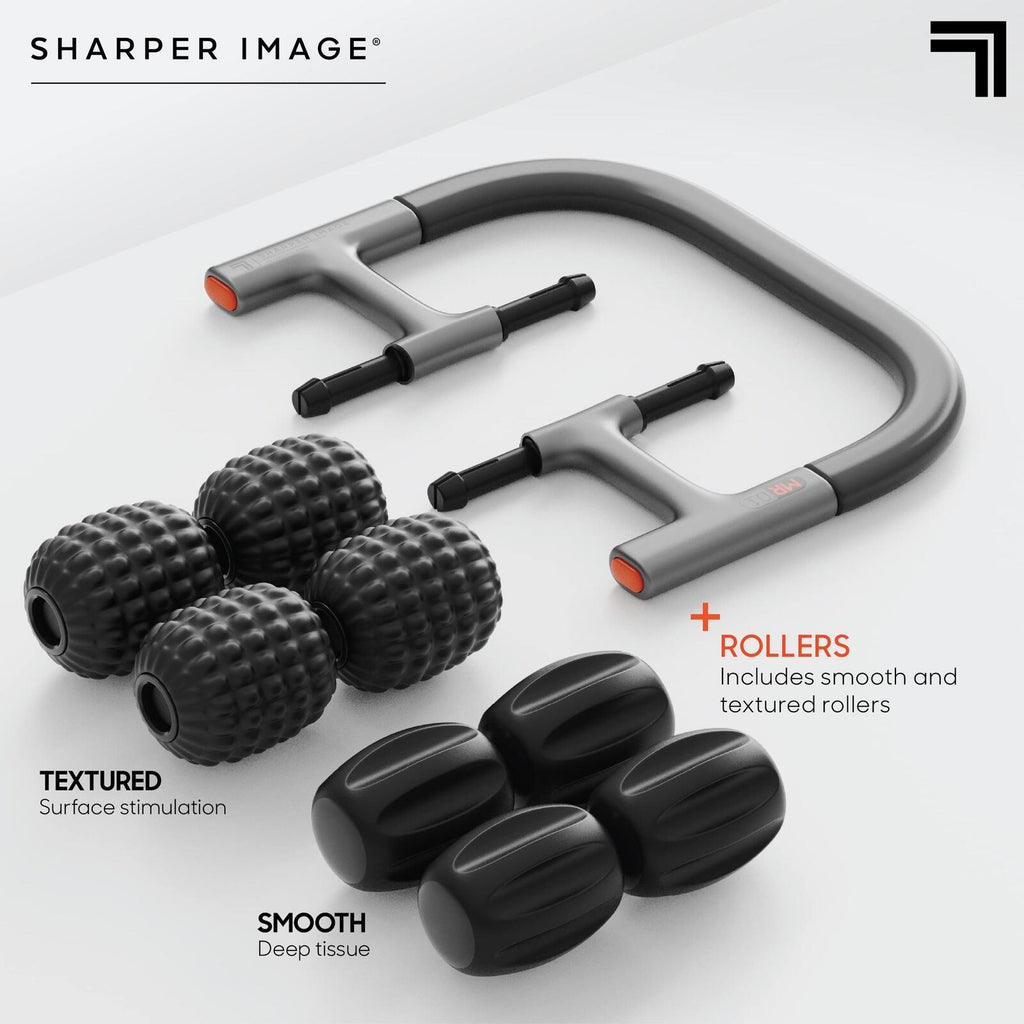 Sharper Image Flex Roller, Modular Massager with 8 Attachments, Compact Design,