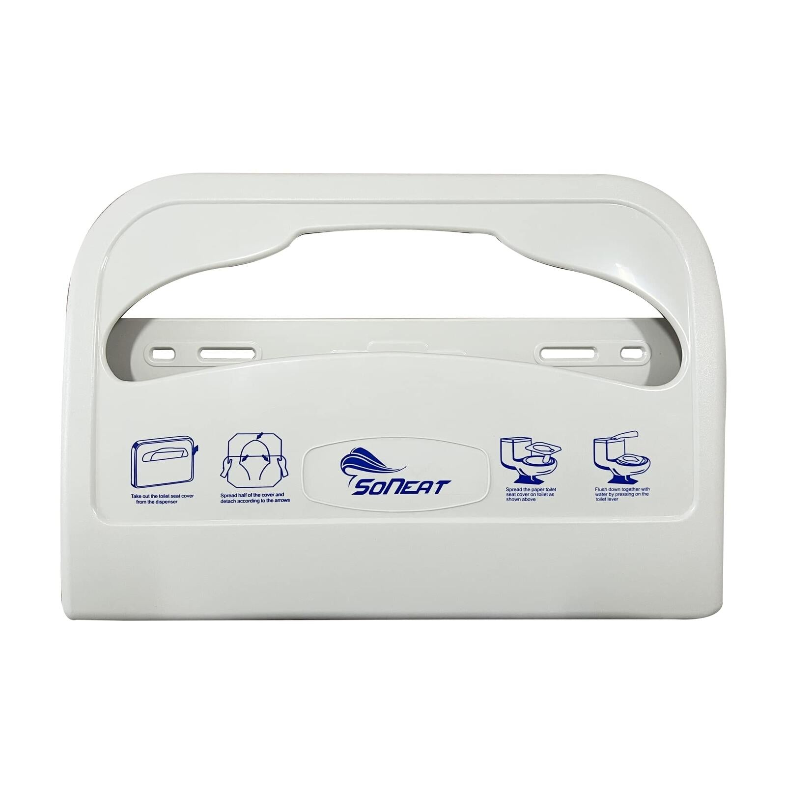SoNeat Toilet Seat Cover Dispenser - Half Fold Wall Mounted Plastic Dispenser