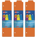 Avery Snap-In Plastic Bookmark Dividers for 3 Ring Binder, White Labels, 1