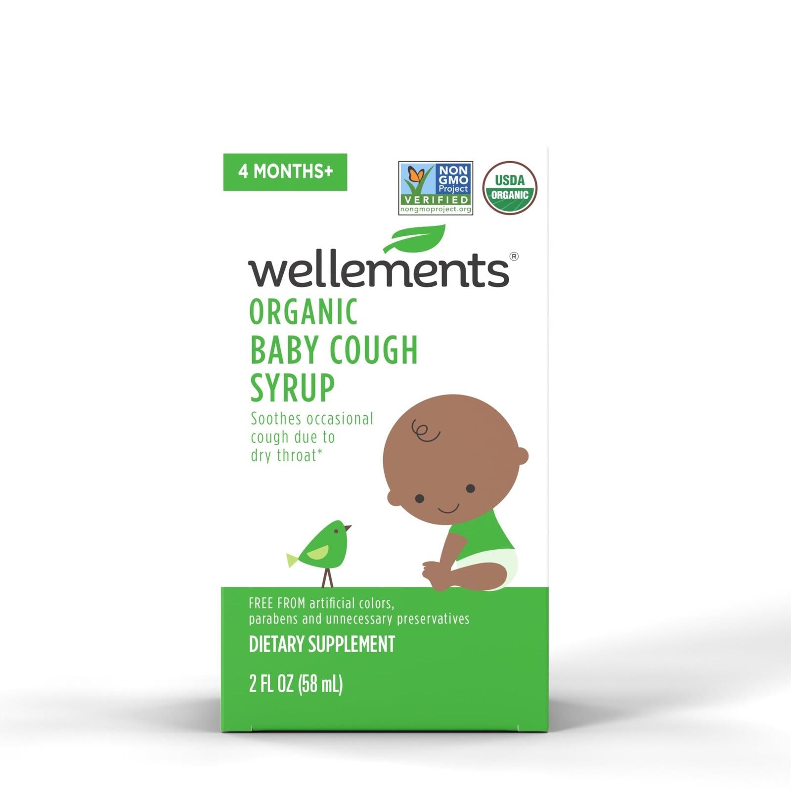 Wellements Organic Daytime Baby Cough Syrup | Soothes Occasional Cough Due to