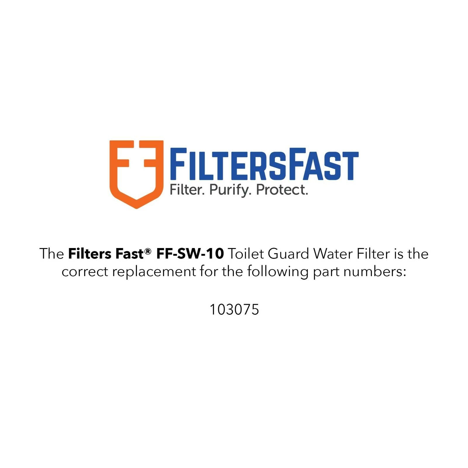 Filters Fast FF-SW-10 Toilet Tank Water Filter In-Tank Bowl Cleaner Limescale