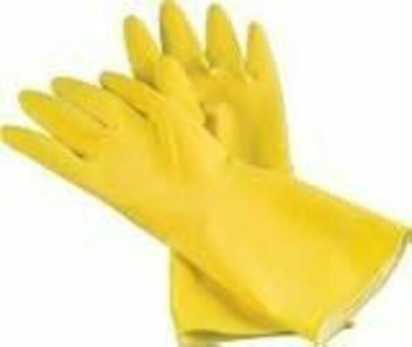 Emerald Small Rubber Latex/Cotton Lining Q-Grip Work Gloves Yellow, 15 Mil  12