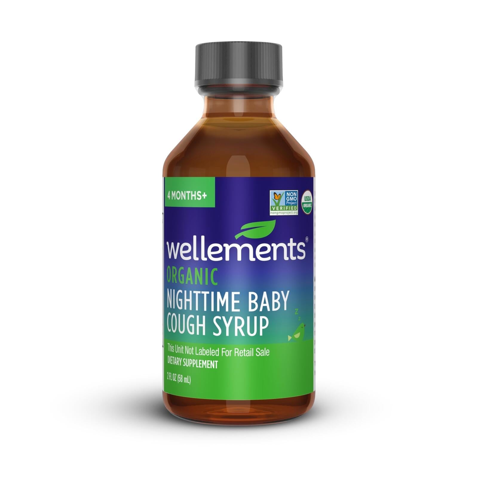 Wellements Organic Nighttime Baby Cough Syrup | Soothes Occasional Cough Due to