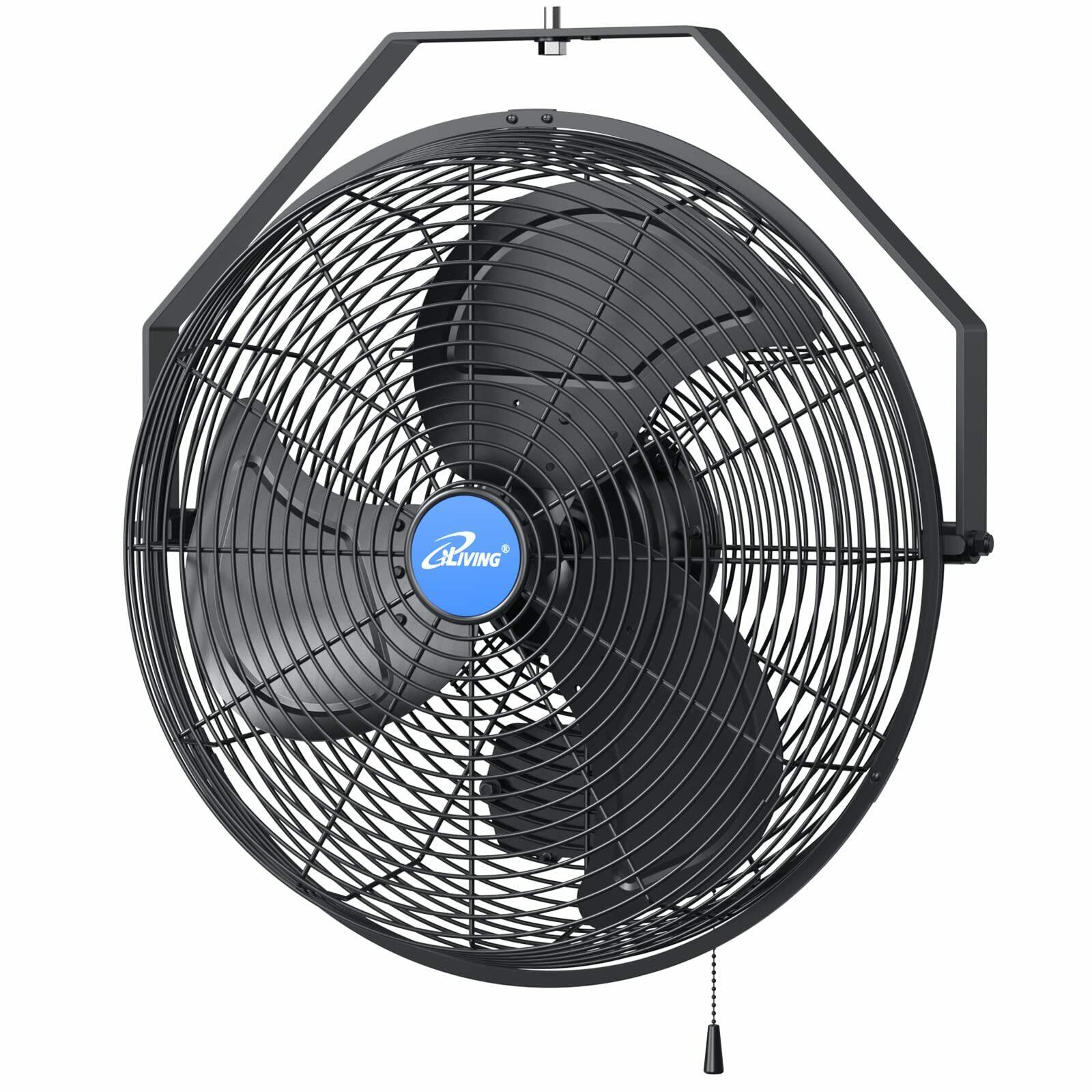 iLiving 18" Wall Mounted Variable Speed Indoor/Outdoor Weatherproof Fan Indus...