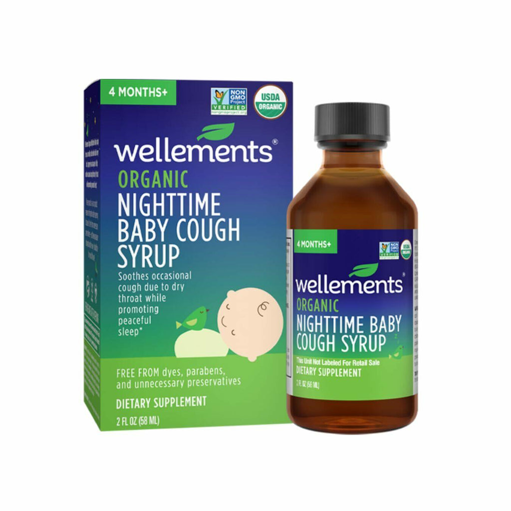 Wellements Organic Nighttime Baby Cough Syrup | Soothes Occasional Cough Due to