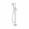Jacuzzi Freestanding Tub Filler with Metal Lever Handle Built-In Diverter