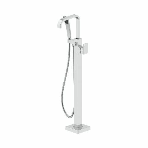 Jacuzzi Freestanding Tub Filler with Metal Lever Handle Built-In Diverter