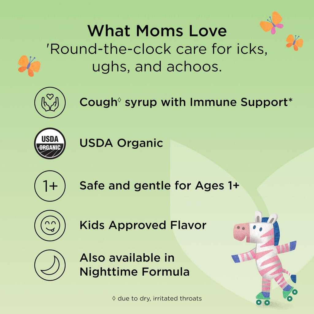 Hyland's Kids Daytime Organic Cough Syrup and Immune Support with Agave,