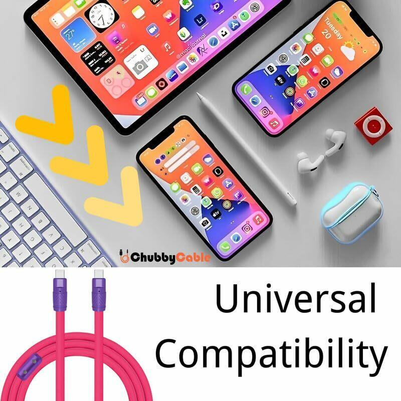 chubbycable Color Block Chubby - 120W Fast Charging Cable Durable Ultra-Thick