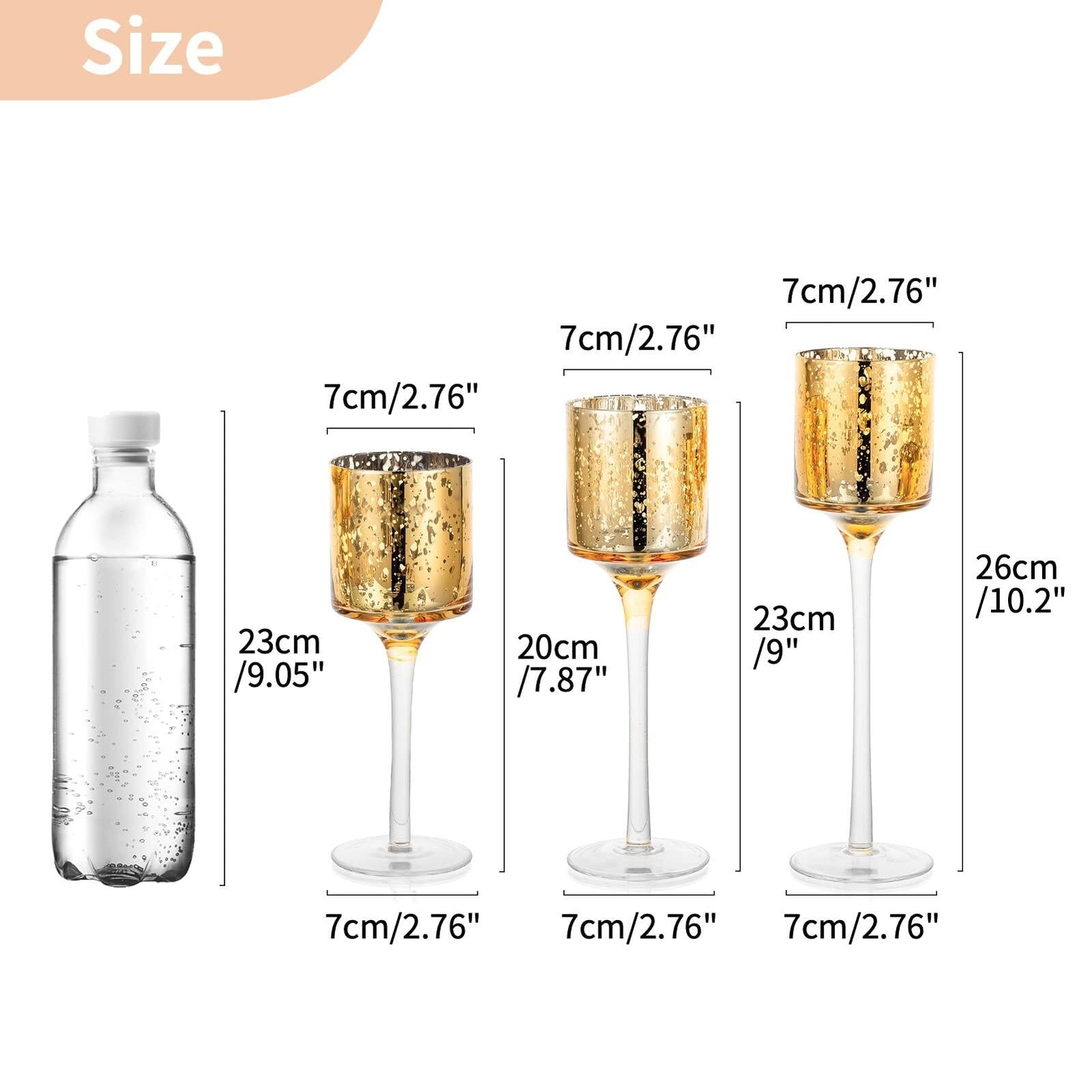 Nuptio 30 Pcs Glass Tealight Holders Gold Glass Candle Holders Bulk for Tea