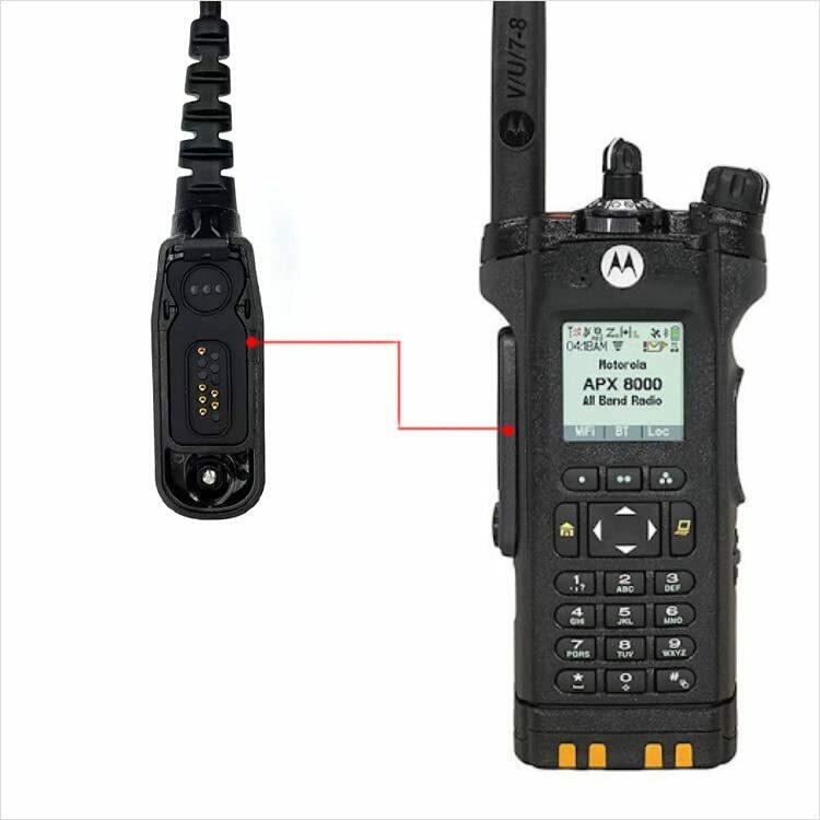 MONICONA Single Wire C Ring Headset Earpiece with Mic for Motorola Radios APX