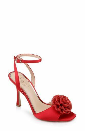Jewel Badgley Mischka Vida Rosette Peep Stiletto