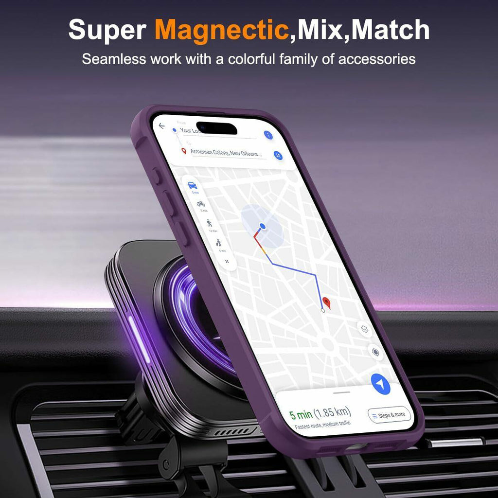 GUNPRIO for iPhone 15 Pro Max Case, Compatible with MagSafe, Military-Grade